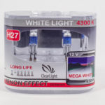 Лампа H27 ClearLight 12V 55W WhiteLight (2 шт евробокс) 4300K