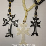 Амулет-керамические чётки + Пластиковый крест