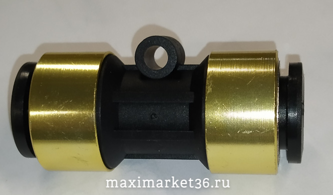 Фитинг-соединитель для торм.трубок (ЛАТУНЬ-ПЛАСТИК) D=6mm -2578