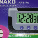 Часы электрон. самокл. чёрные NA-617А  002  4480 /832