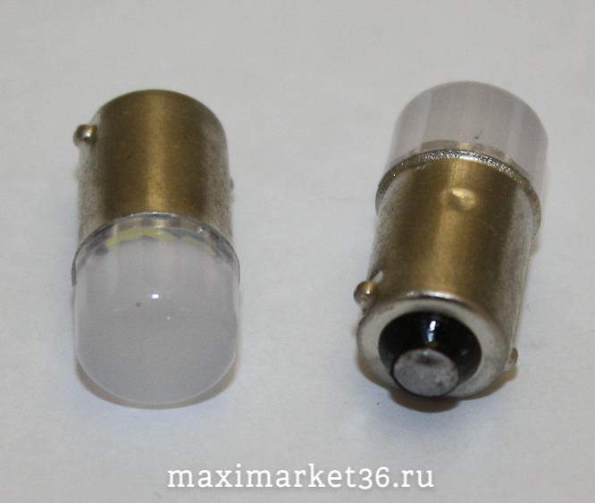 Автолампа T4W (BA9s) светодиод 2 SMD-D(2835) линза матовая WHITE 12V X0013 (X0001) SD-38