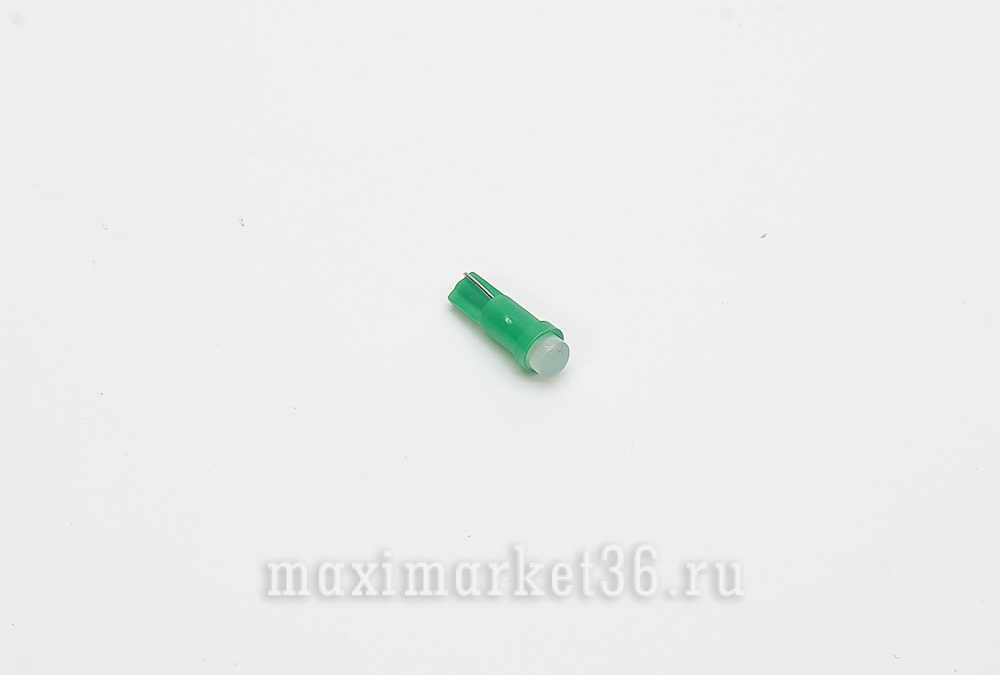 Автолампа W1.2W (W2*4.6d) 12V 1 SMD COB керамика GREEN X0045 X0051