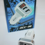 Штекер прикуривателя с 2 USB(1,1А. 2,1А) + цифровой вольтметр EXPOSER DCC-36