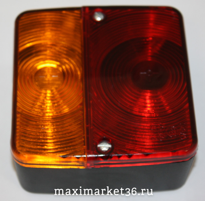 Фонарь задний АТК-19 квадратный красно-жёлтый для ПРИЦЕПОВ бл "ШИТ" (аналогФ-400 ЕС-19)