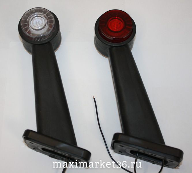 Фонарь габаритн.(ОГ-35 LED) плоский рассеиватель красно-бел