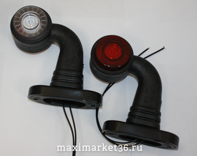 Фонарь габаритн.(ОГ-36 LED) плоский рассеиватель красно-бел