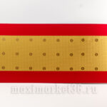 Наклейка "ДЛИННОМЕР".на МЕТАЛЛЕ светоотраж ПАРА 20х60см(жёлт в красн раме) длинномер
