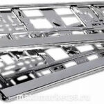 Рамка номерного знака ДЕШ LPF08 ( ХРОМ.пластик на пластик адаптере-ШТУКА)