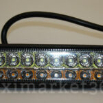 Фара диодная-ходов. огни 18 LED (3W)--54W (с габаритной желтой подсветкой) PR-1122