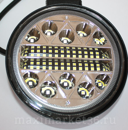 Фара диодная-ходов. огни 34 LED (3W)--102W (КРУГЛАЯ) G0020-25мм PR-1120 M-79