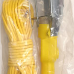 Переноска металлич. каркас  220 V  жёлтая  5 м провода  DP-108 Рус