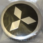 Наклейки на колпак ступицы с эмблемой D=56мм MITSUBISI (4шт) ВЫПУКЛЫЕ ЧЁРНЫЕ