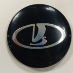 Наклейки на колпак ступицы с эмблемой D=56мм LADA (4шт) ВЫПУКЛЫЕ ЧЁРНЫЕ