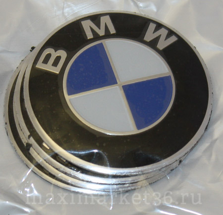 Наклейки на колпак ступицы с эмблемой D=56мм BMW (4шт) ВЫПУКЛЫЕ СИНИЕ