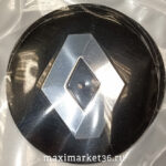 Наклейки на колпак ступицы с эмблемой D=56мм RENAULT (4шт) ВЫПУКЛЫЕ ЧЁРНЫЕ