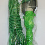 Переноска металлич.каркас  220 V  15 м СИЛИКОНОВЫЕ провода зеленая DP-033