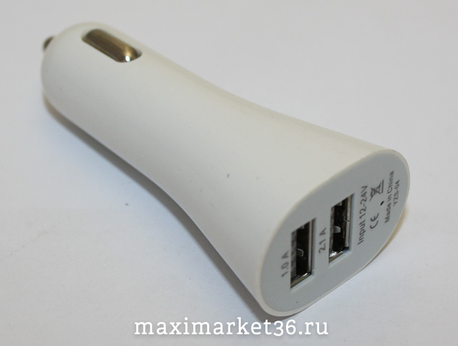 АЗУ(штек прикур)c 2 USB ( 3,6А) чёрный NOKOKO 2132, БЕЛЫЙ/ЧЁРН 12-24В (ДЖ)5121 MS RV-024