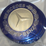 Наклейки на колпак ступицы с эмблемой D=60мм MERCEDES (4шт) ВЫПУКЛЫЕ СИНИЙ