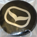 Наклейки на колпак ступицы с эмблемой D=60мм MAZDA (4шт) ВЫПУКЛЫЕ ЧЁРНЫЕ