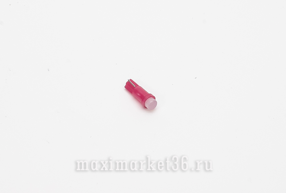 Автолампа W1.2W (W2*4.6d) 12V 1 SMD COB керамика RED X0042 X0049