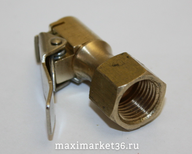 Насадка насоса(шланга подкачки)-прищепка "евро-бронза УСИЛЕННАЯ"(с внутр резьбой) -3129 PR-0870