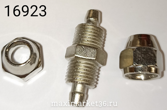 Фитинг МЕТАЛЛ.прямой трубки ПВХ 6 мм с Гайкой PR-0058