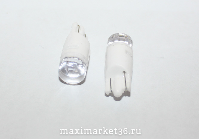 Автолампа W20W (W2.1x9.5d) 12V 2 SMD (2835) б/ц керамич прозрач (X0011) X0071
