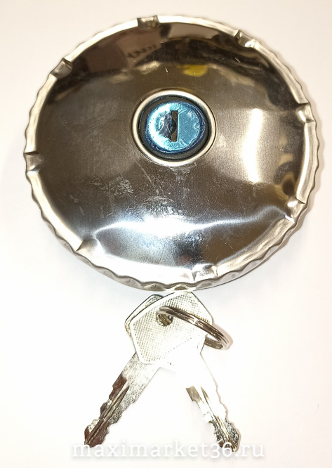 Крышка бензобака с замком хром без защиты с клапаном (PR-1195 / KN-024)