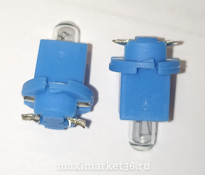 Автолампа W1.2W B8,0-12(EBSR) с патроном 24 V ПЕРЕВЕРТЫШ (типа лампа тахографа )желт и синие/Диалуч
