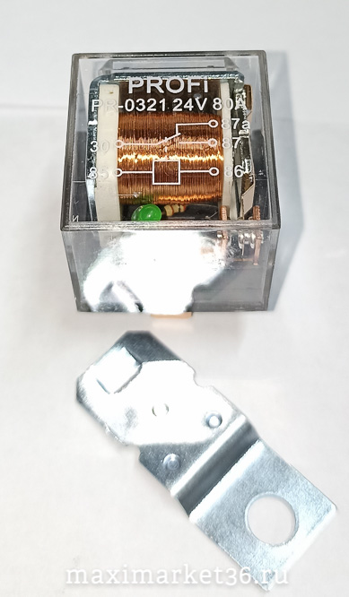 Реле замыкающее 5-х конт."Импульс" 24 В 40А с индикацией герметичное -3323 PR-1194