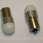 Автолампа P21W (BA15s) 9SMD 3030 МАТОВАЯ МОРГАЮЩАЯ ОДНОКОНТ 1156 WHITE ЛИНЗА 12V (S0030)