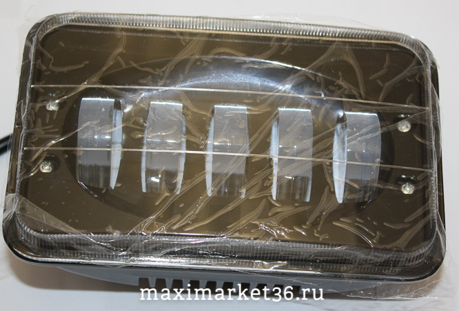 Фара диодная-ходов. огни 5 COB диодов ЛИНЗЫ 50W 8-30 В (,чёрные,КВАДРАТНЫЕ) 6905 G0008 PR-1138