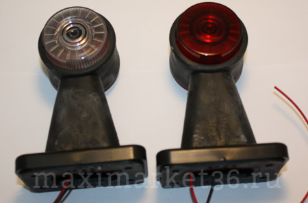 Фонарь габаритн ОГ-33 НОВЫЙ.образ плоский рассеватель красно-белый