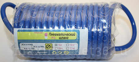 Шланг для краскопульта РЕ 10м 5х8 синий