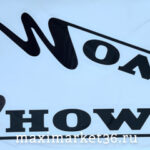 Наклейка боковая "HOWO" 40х40 цвет чёрный на угол окна груз. машины ПАРА 83605(08980)