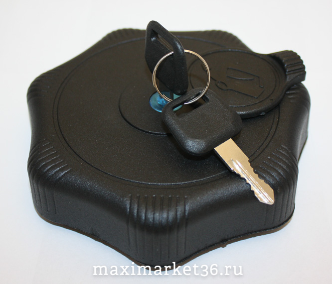 Крышка бензобака с замком TEKSAN 80 мм пластик (защита ключа+клапан)-2698 PR-0236/KN-075