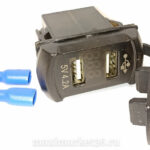 АЗУ с 2 USB врезное с вольтметром (или в штатное место) 12-24V   3,.1А 5V   RV-037 (SKU-GH8)