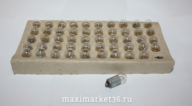 Автолампа T3W/1W (BA9s) с цоколем 12V Брест/100/10000