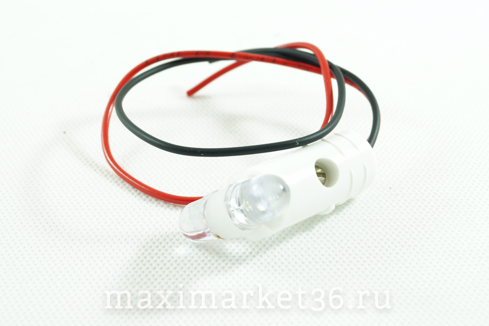 Автолампа P21W (BA15s) одноконт В РОГА бело-белая + ПРОВОД (диод) 24V