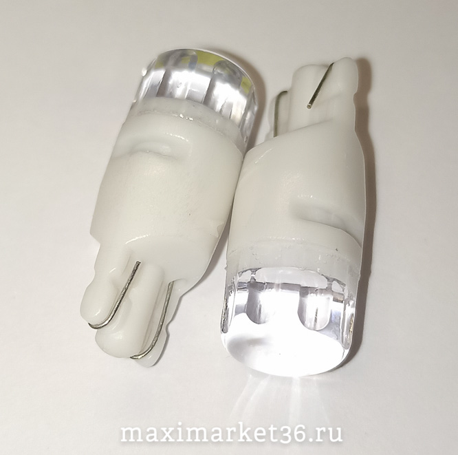 Автолампа W20W (W2.1x9.5d) 12V 2 SMD (2835) б/ц прозрач X0085