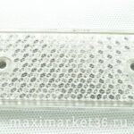 Катафот (световозвращатель) (с 2-мя отверстиями) универсал прямоуг БЕЛЫЙ (201.3731-01) 01942