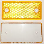 Катафот (световозвращатель) (с 2-мя отверстиями) универсал прямоуг ЖЁЛТЫЙ (201.3731) 01940