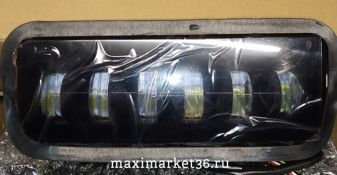 Фара диодная-ходов. огни 6 ЛИНЗ диодов с бегущ повт 2-х реж.LADA 4Х4 URBAN 8-30В (ПАРА-КОМПЛ) 055-YW