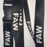 Шнурок-держатель на шею "FAW" модный с металлическим карабином