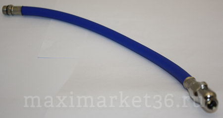 Удлинитель подкачки синий 38см (шланг подкачки) + наконечник"БЫСТРОСЪЁМ" ФИКСИРУЮЩИЙ PR-1134 -3912