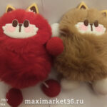 Пушистик- КОШЕЧКА меховая с лапками на карабине