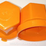 Колпачок на колёсную гайку 32 мм низкий оранжевый 3088