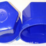 Колпачок на колёсную гайку 32 мм низкий синий 3089