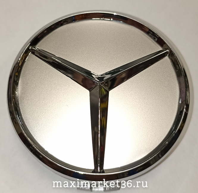 Колпак ступ. на иномар D=60. (компл 4шт)с хромир. 3D логотипом MERSEDES декорат в пакете