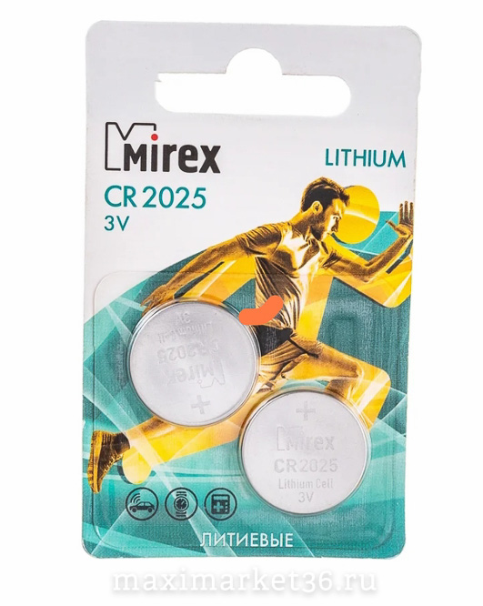 Батарейка CR2025 MIREX Lithium/4шт 4041